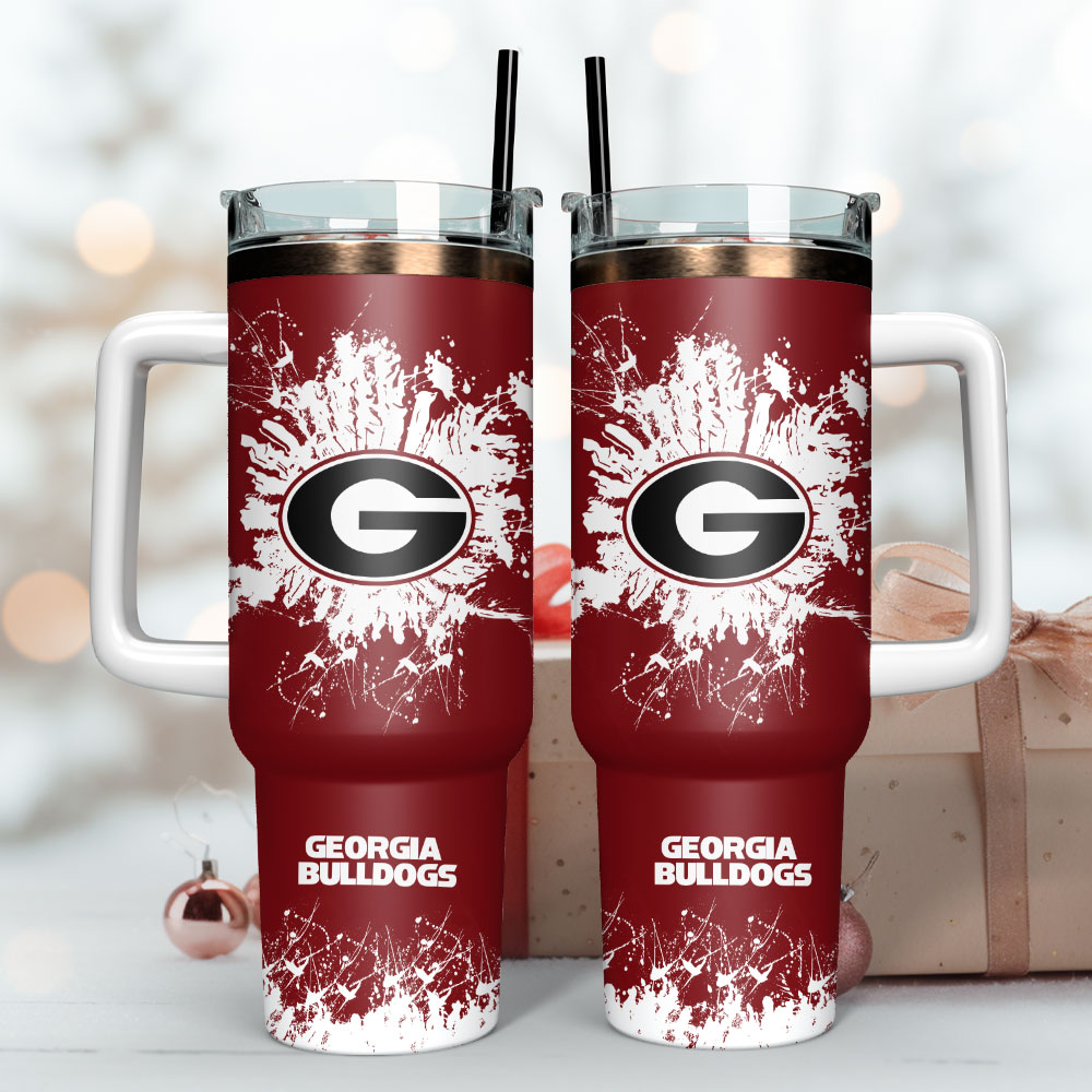 Georgia Bulldogs Football NCAA Sport Custom Stanley Cup 40 oz 30 oz Tumbler With Handle