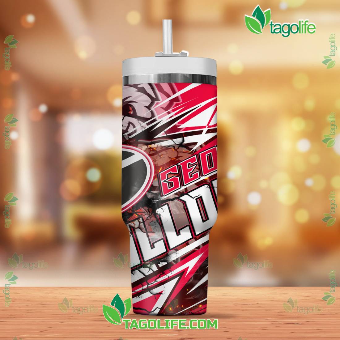 Georgia Bulldogs NCAA Custom Stanley Cup 40 oz 30 oz Tumbler With Handle