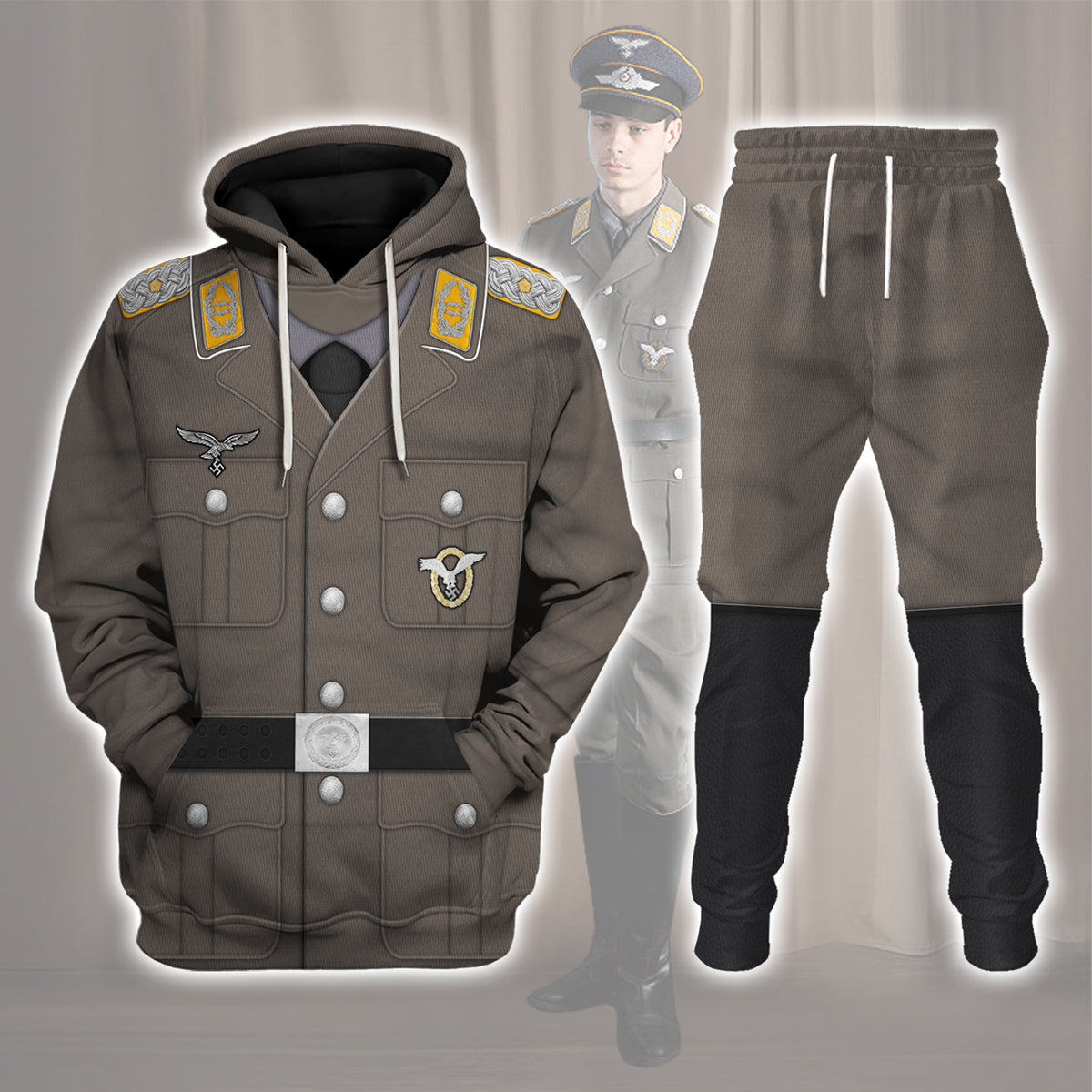 German Air Force (Luftwaffe)-Pilot-Full Dress Costume Hoodie Sweatshirt T-Shirt Sweatpants Tracksuit - Stormmerch Exclusive