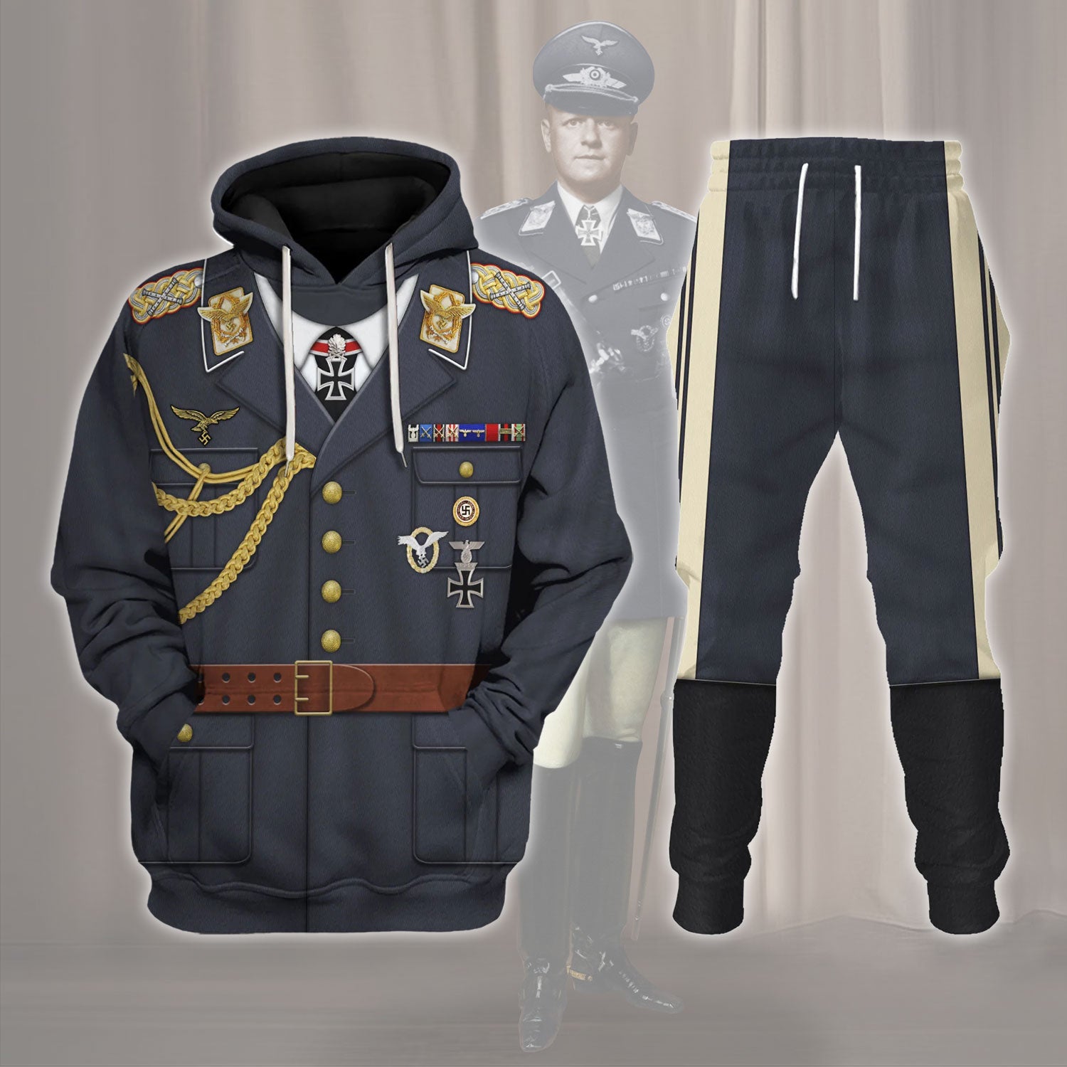 German General Erhard Milch Costume Hoodie Sweatshirt T-Shirt Sweatpants Tracksuit - Stormmerch Exclusive