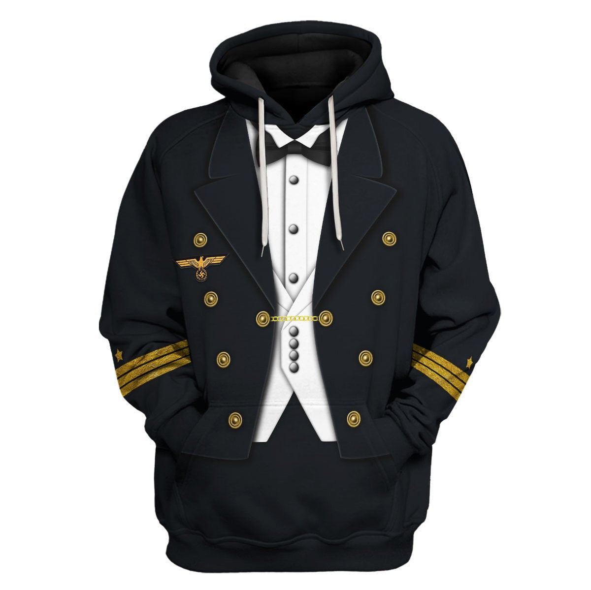 German WWII Kriegsmarine (War Navy) Officer Costume Hoodie Sweatshirt T-Shirt Sweatpants Tracksuit - Stormmerch Exclusive