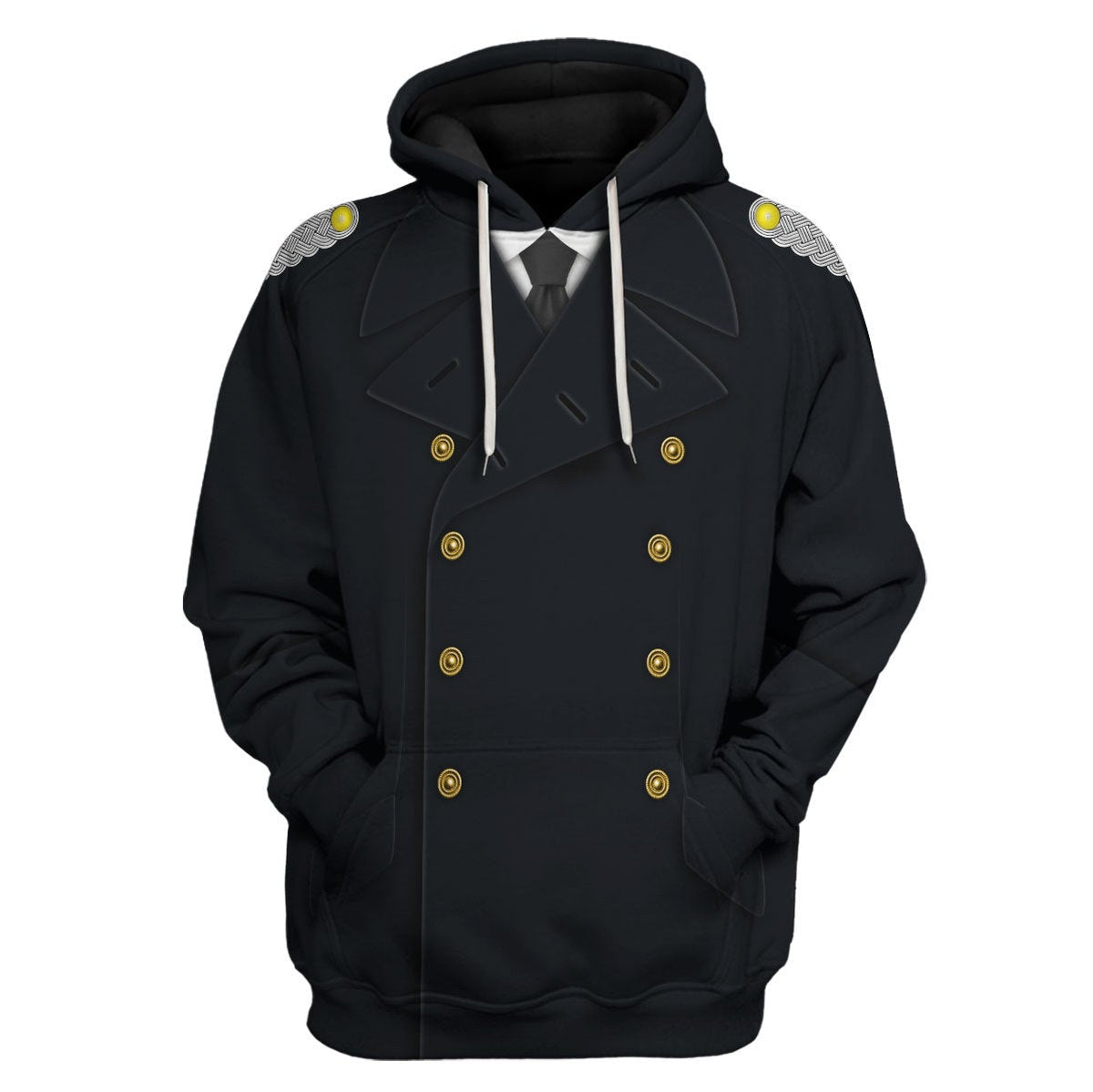 German WWII Kriegsmarine (War Navy) Officer Costume Hoodie Sweatshirt T-Shirt Sweatpants Tracksuit - Stormmerch Exclusive