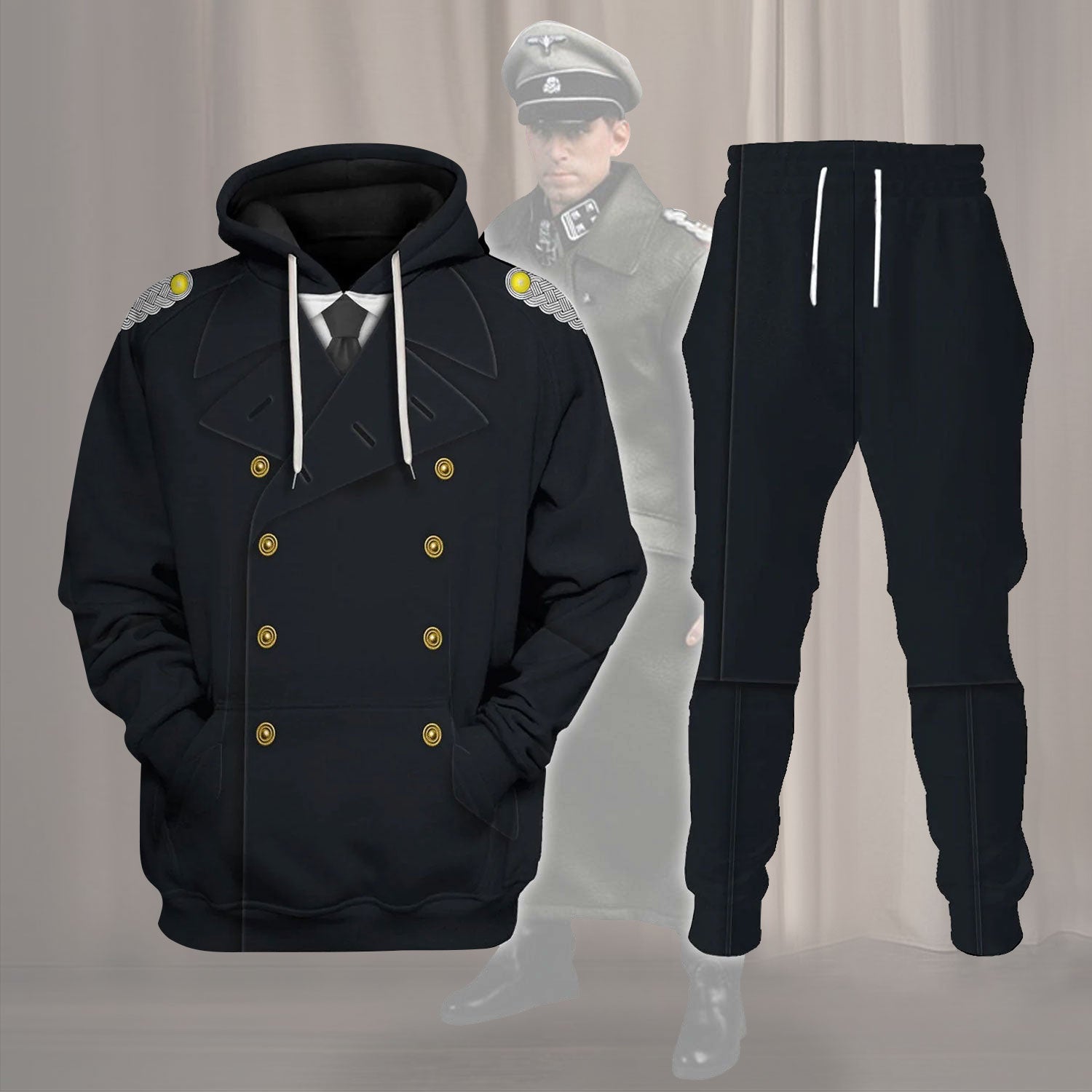 German WWII Kriegsmarine (War Navy) Officer Costume Hoodie Sweatshirt T-Shirt Sweatpants Tracksuit - Stormmerch Exclusive