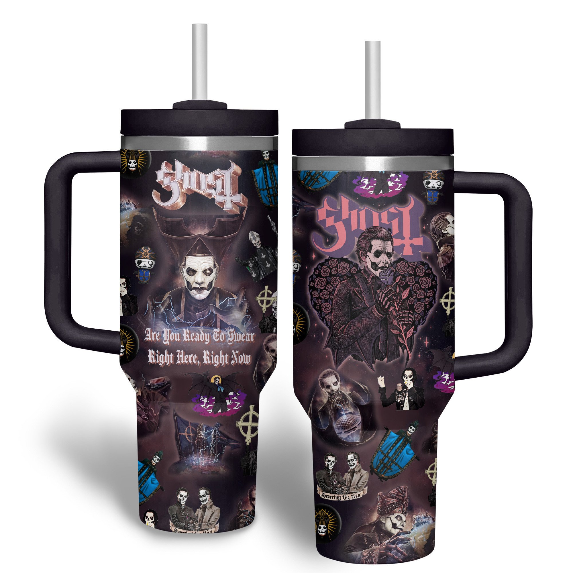 Ghost Band Music Custom Stanley Cup 40 oz 30 oz Tumbler With Handle