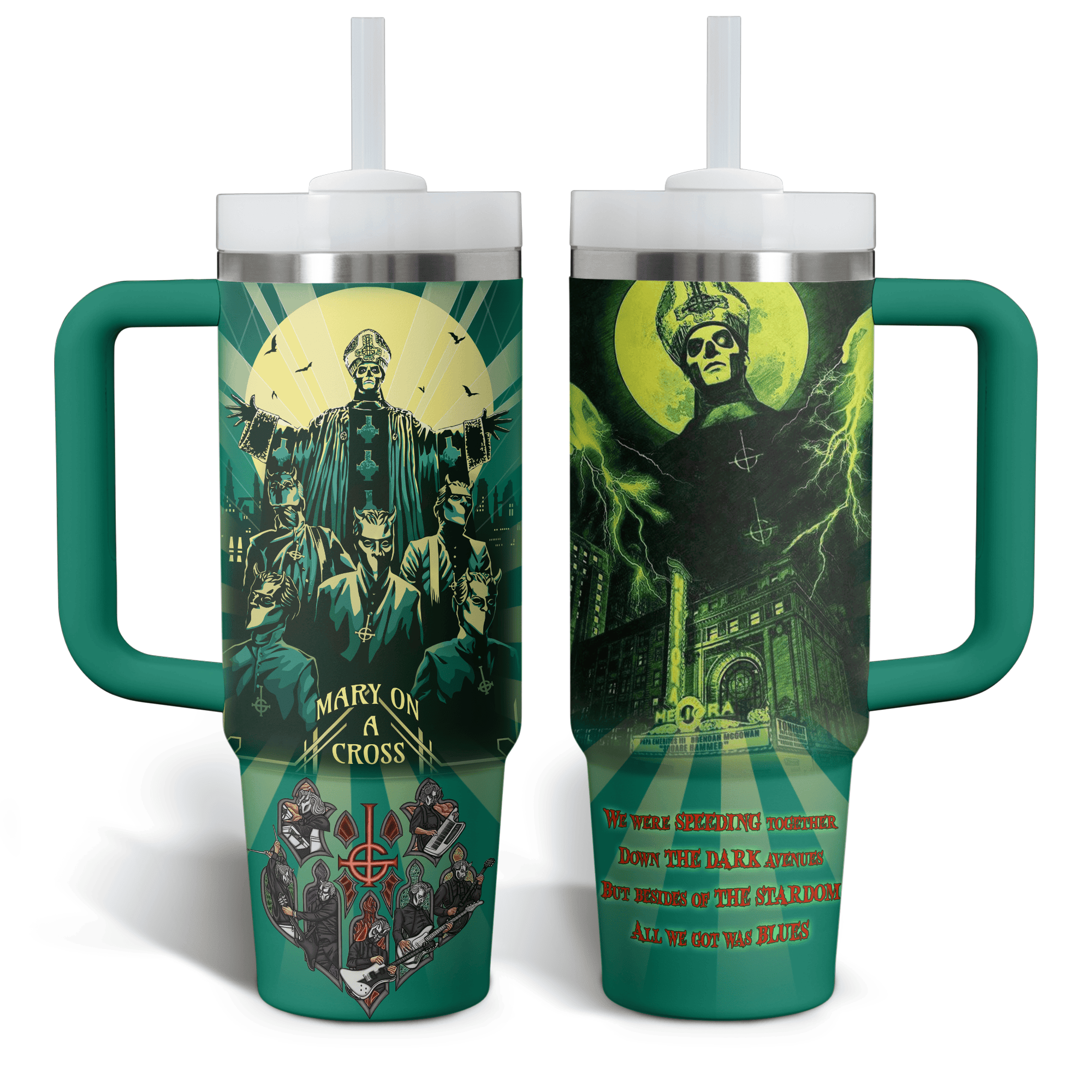 Ghost Band Music Custom Stanley Cup 40 oz 30 oz Tumbler With Handle