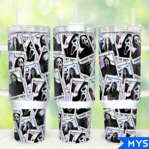 Ghostface Scream Movies Custom Stanley Cup 40 oz 30 oz Tumbler With Handle