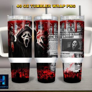 Ghostface Scream Movies Custom Stanley Cup 40 oz 30 oz Tumbler With Handle