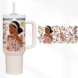 Girl Flower Custom Stanley Cup 40 oz 30 oz Tumbler With Handle