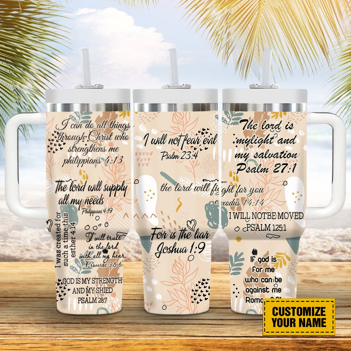 God Bible Verses Custom Stanley Cup 40 oz 30 oz Tumbler With Handle