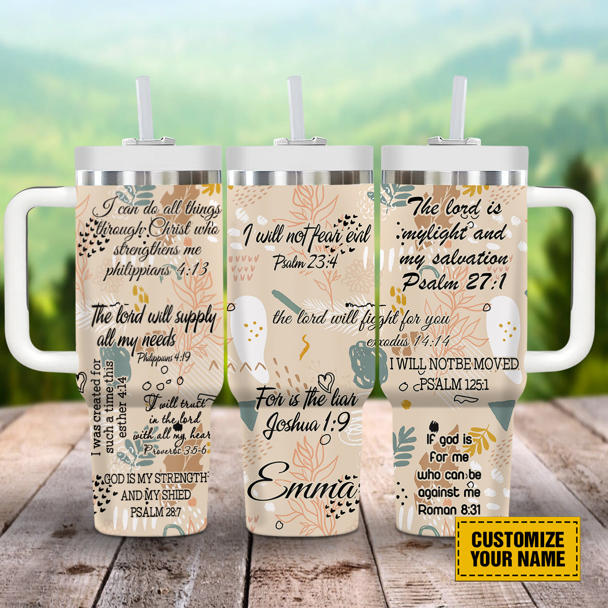 God Bible Verses Custom Stanley Cup 40 oz 30 oz Tumbler With Handle