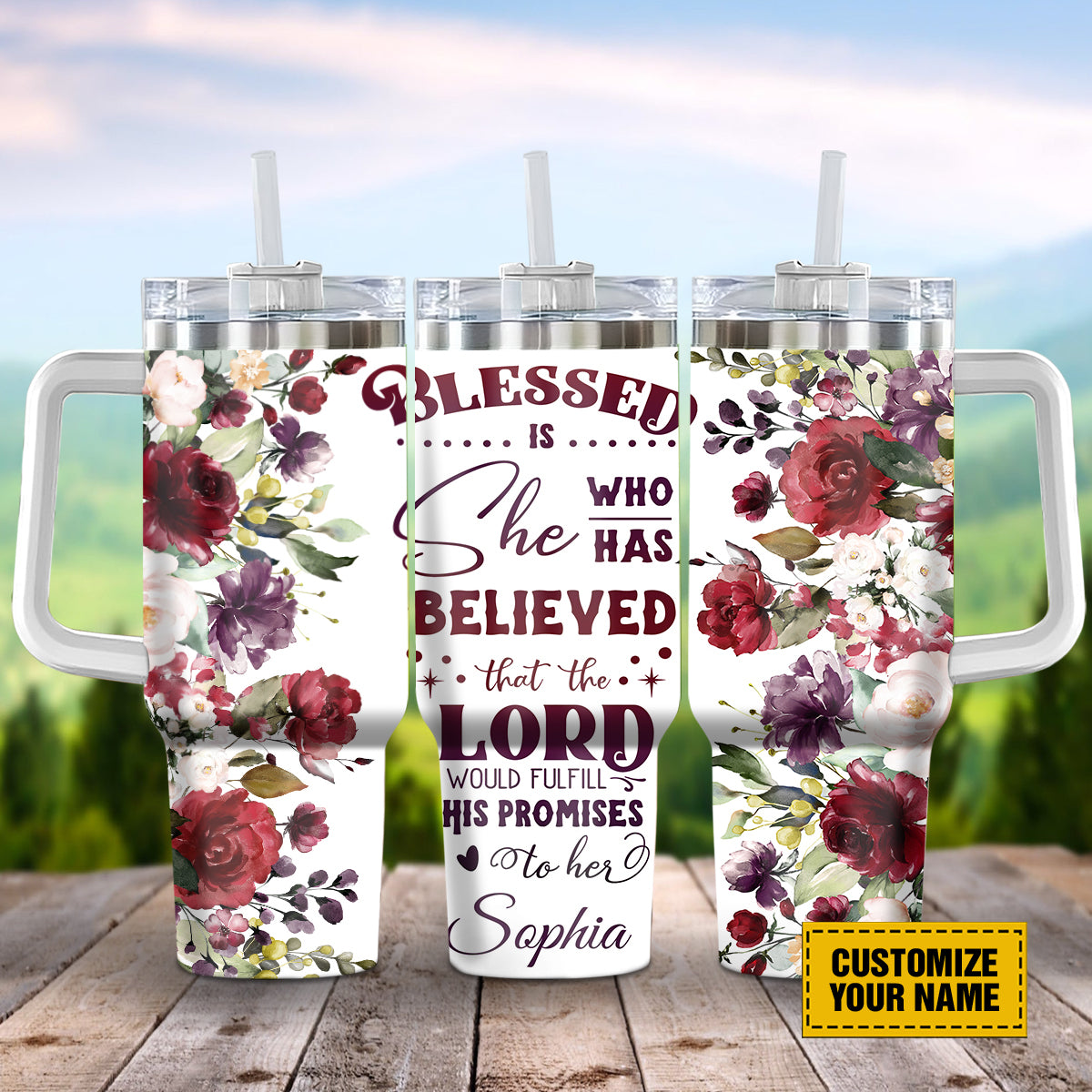 God Lord Rose Custom Stanley Cup 40 oz 30 oz Tumbler With Handle