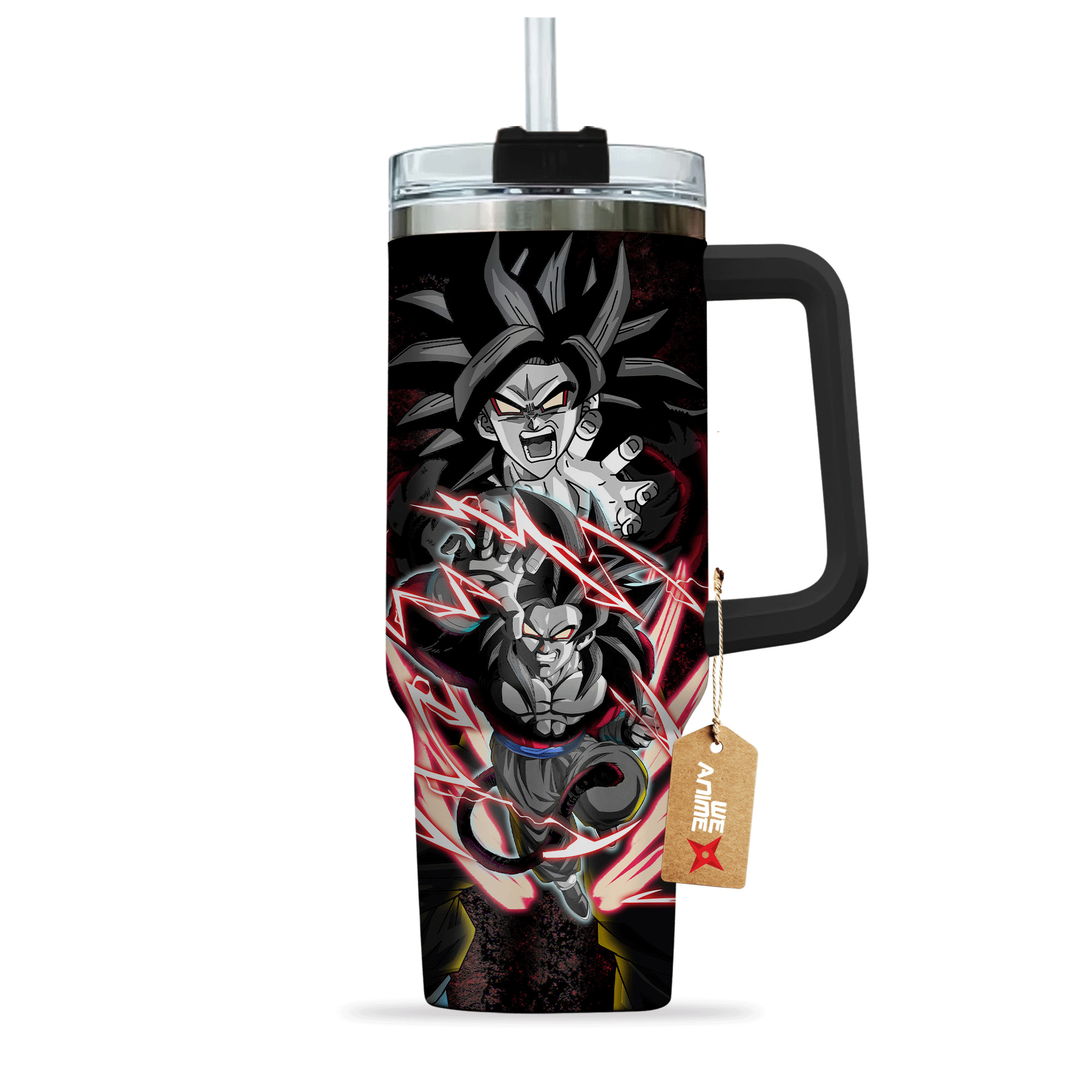Goku Super Saiyan 4 Dragon Ball Anime Custom Stanley Cup 40 oz 30 oz Tumbler With Handle