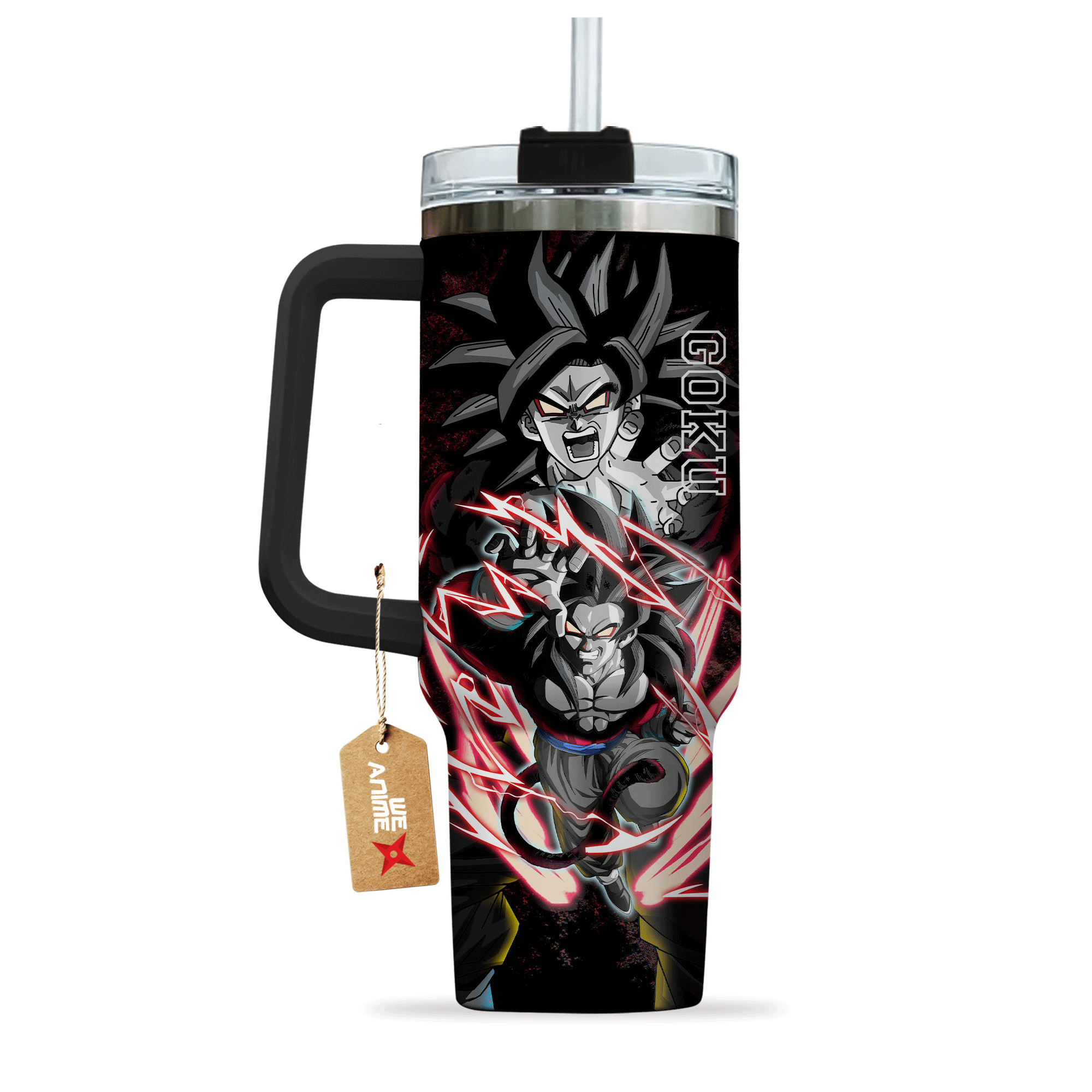 Goku Super Saiyan 4 Dragon Ball Anime Custom Stanley Cup 40 oz 30 oz Tumbler With Handle