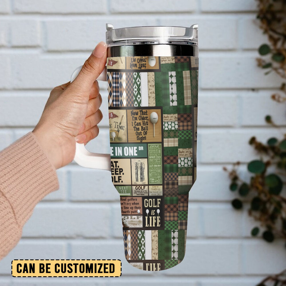 Golf Eat Sleep Custom Stanley Cup 40 oz 30 oz Tumbler With Handle