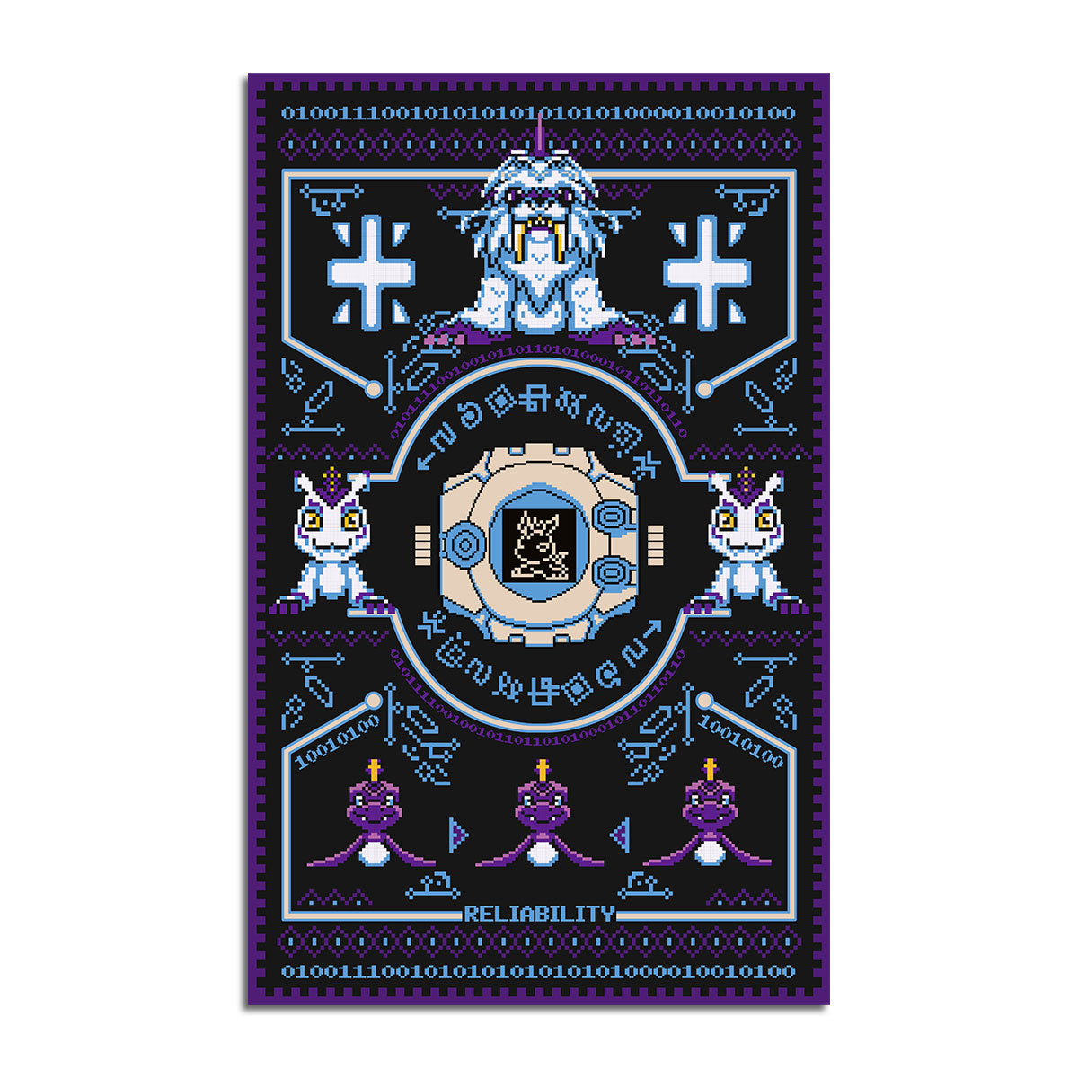Gomamon Digimon Rug - Ikkakumon Crest of Reliability - Stormmerch Exclusive