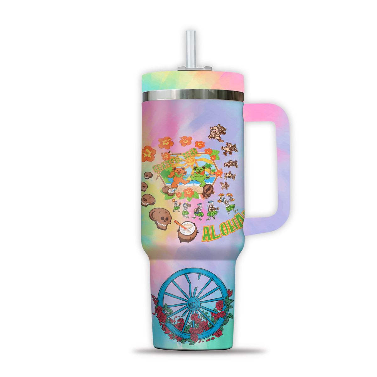 Grateful Dead Music Custom Stanley Cup 40 oz 30 oz Tumbler With Handle
