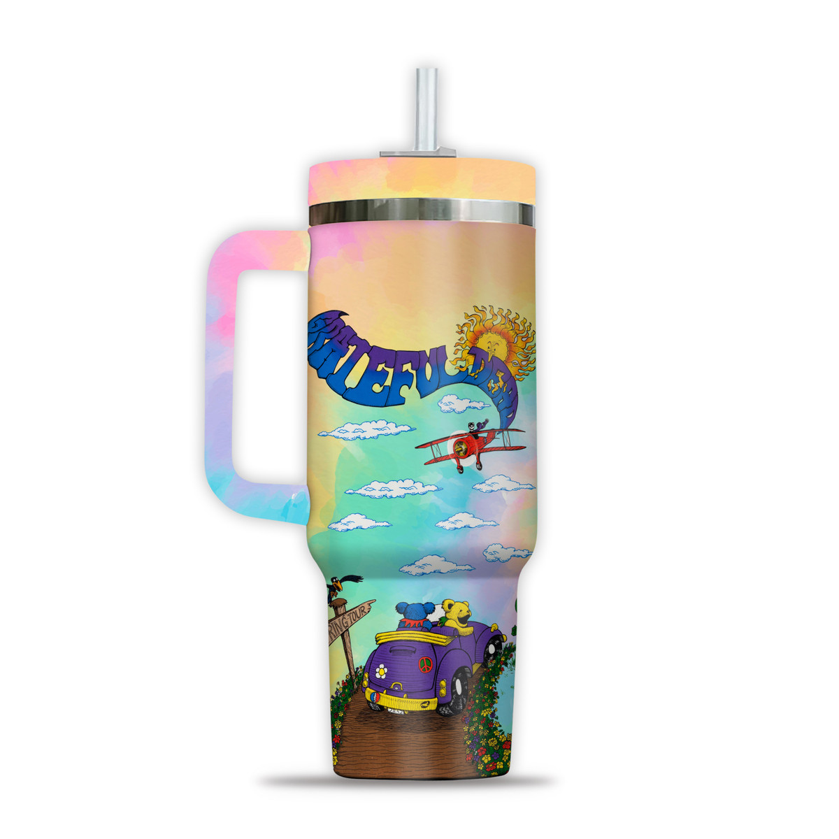 Grateful Dead Music Custom Stanley Cup 40 oz 30 oz Tumbler With Handle
