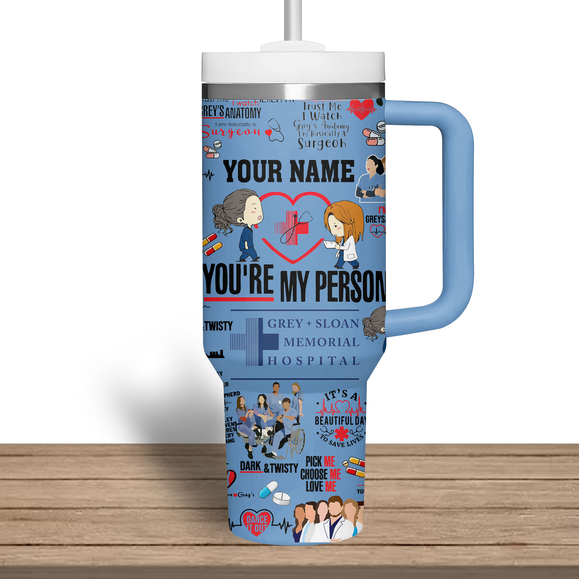 Gray's Anatomy Movies Custom Stanley Cup 40 oz 30 oz Tumbler With Handle
