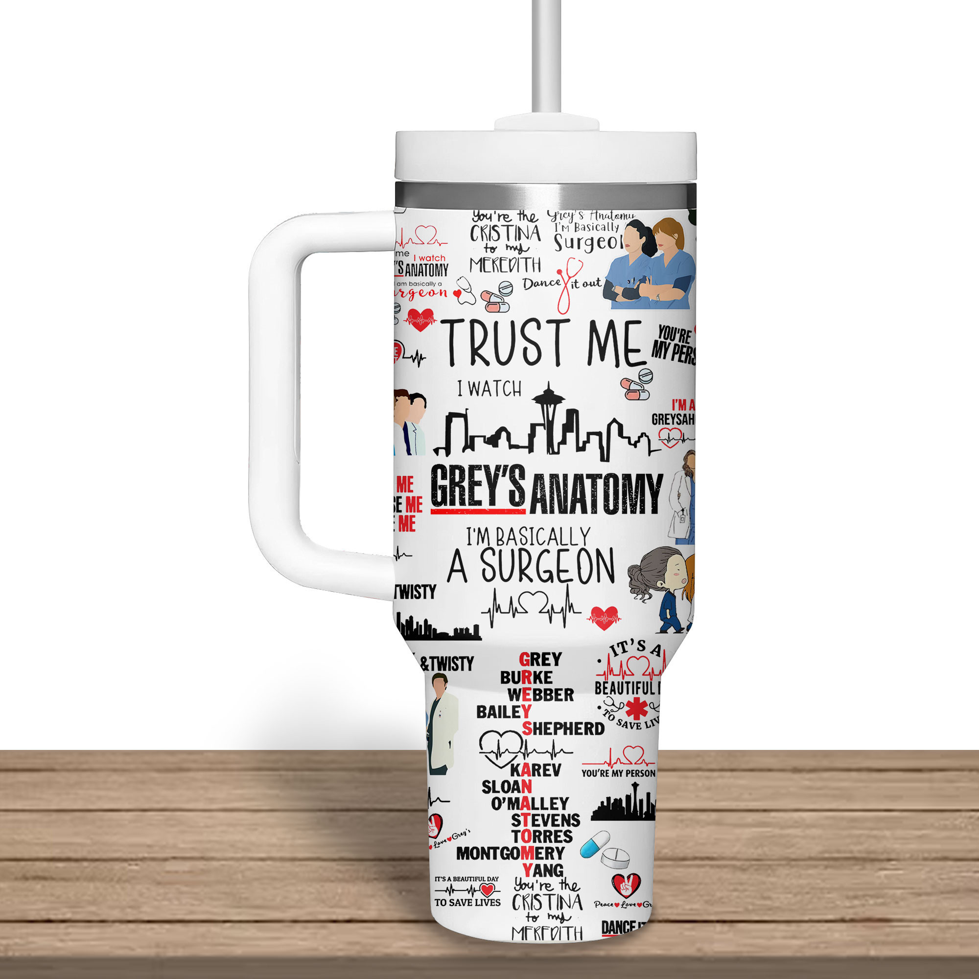 Gray's Anatomy Movies Custom Stanley Cup 40 oz 30 oz Tumbler With Handle