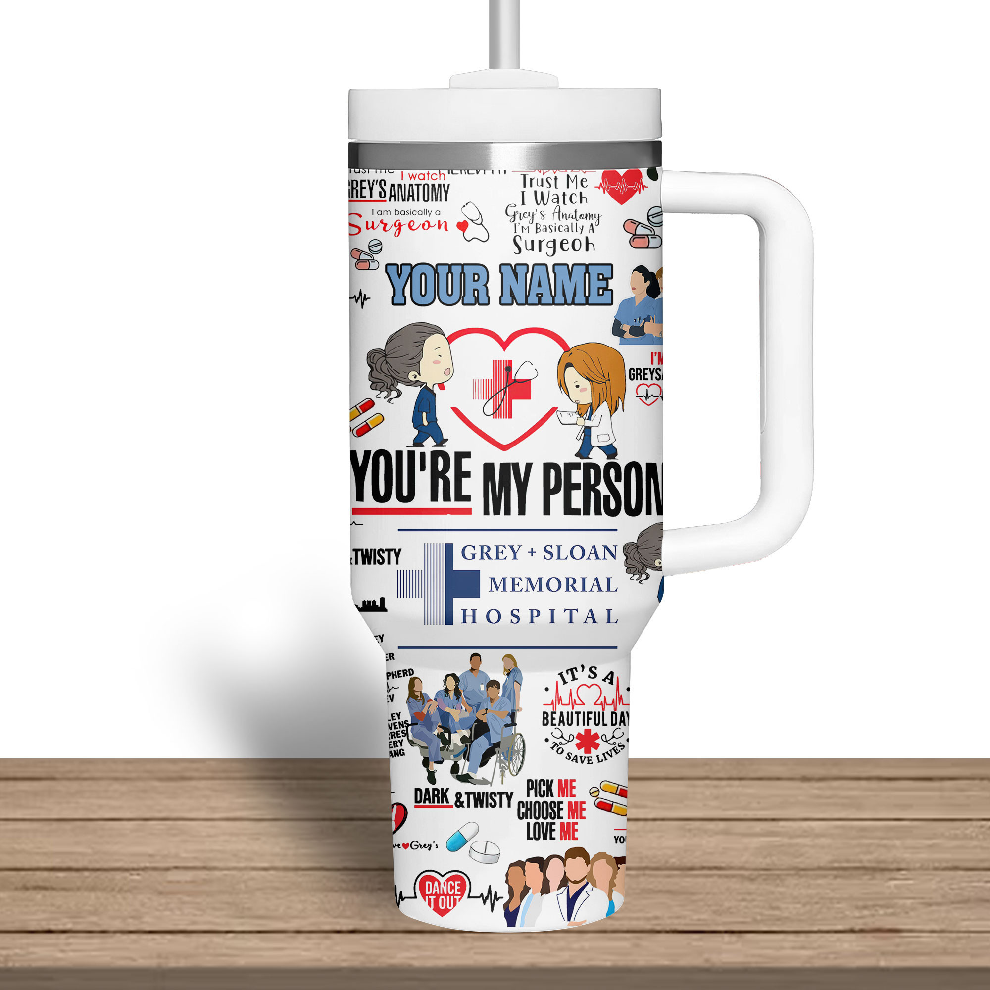 Gray's Anatomy Movies Custom Stanley Cup 40 oz 30 oz Tumbler With Handle