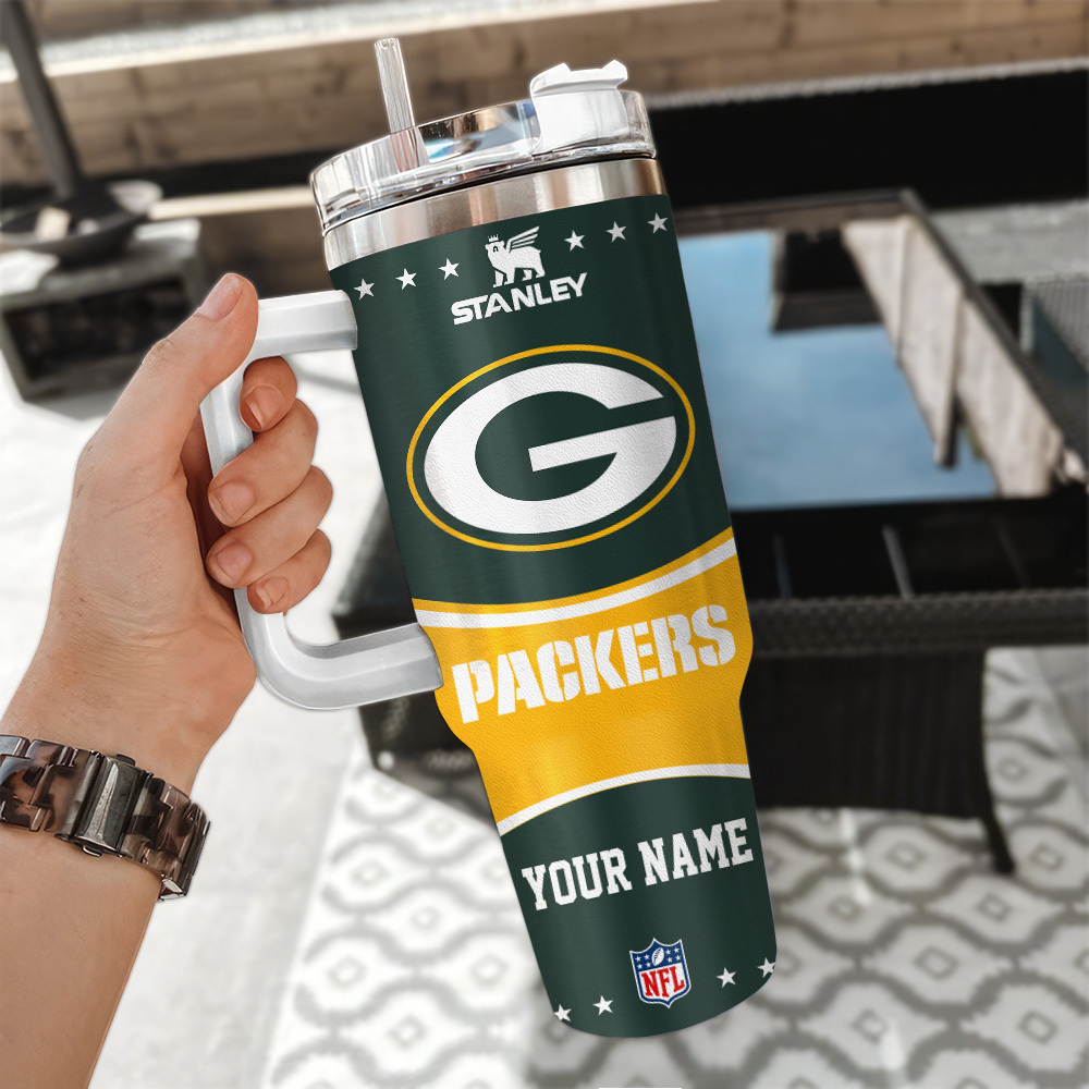 Green Bay Packers NFL Custom Stanley Cup 40 oz 30 oz Tumbler With Handle