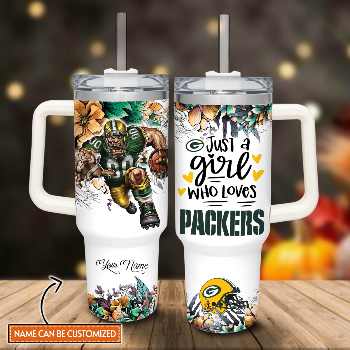 Green Bay Packers NFL Custom Stanley Cup 40 oz 30 oz Tumbler With Handle
