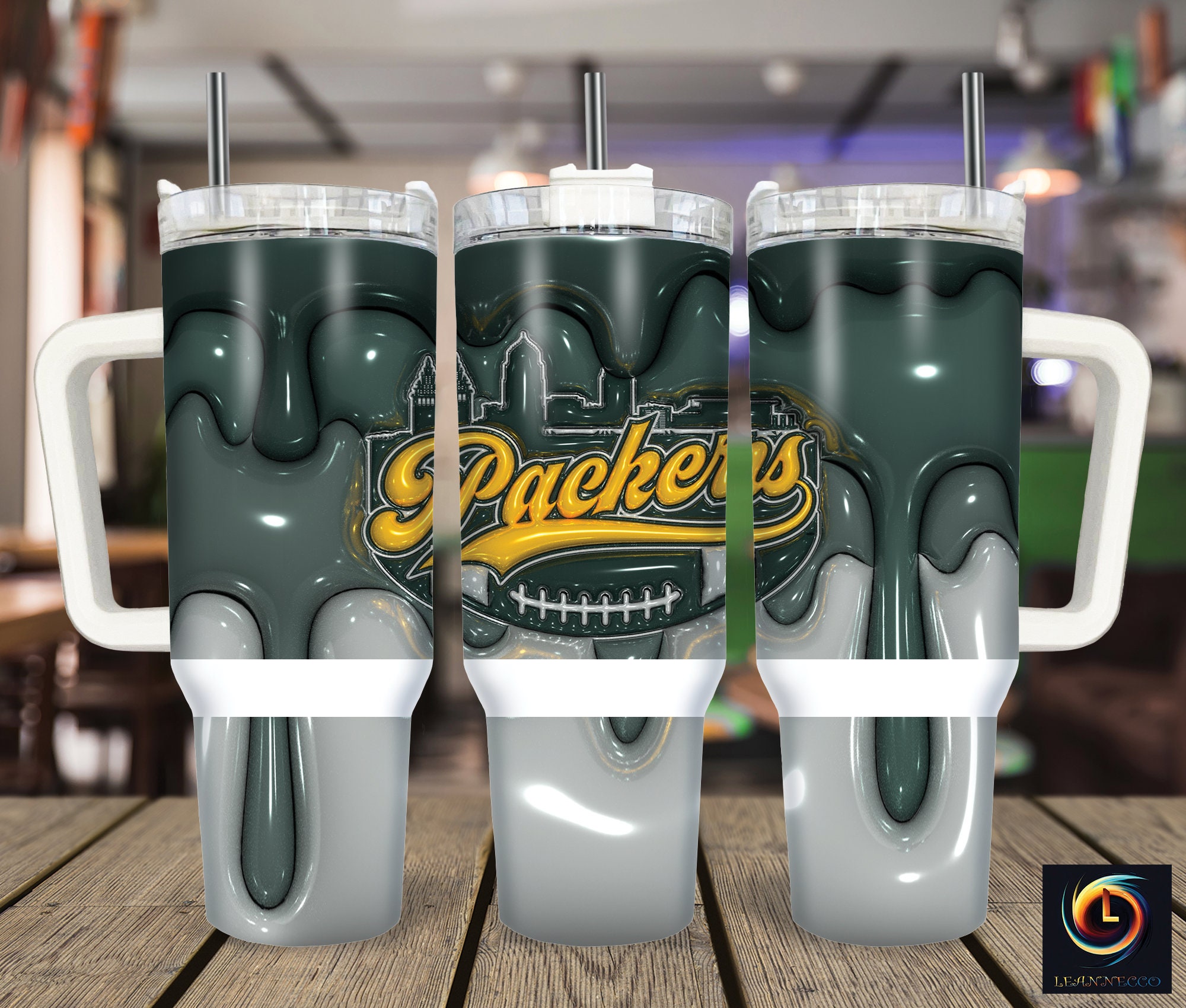 Green Bay Packers NFL Custom Stanley Cup 40 oz 30 oz Tumbler With Handle