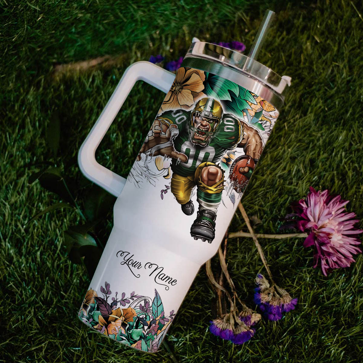 Green Bay Packers NFL Custom Stanley Cup 40 oz 30 oz Tumbler With Handle