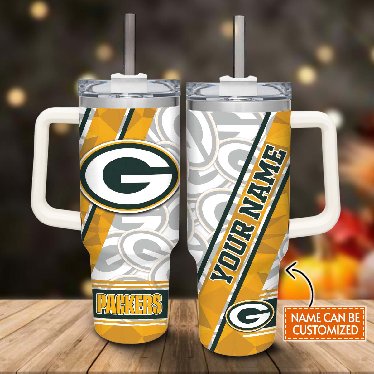 Green Bay Packers NFL Custom Stanley Cup 40 oz 30 oz Tumbler With Handle