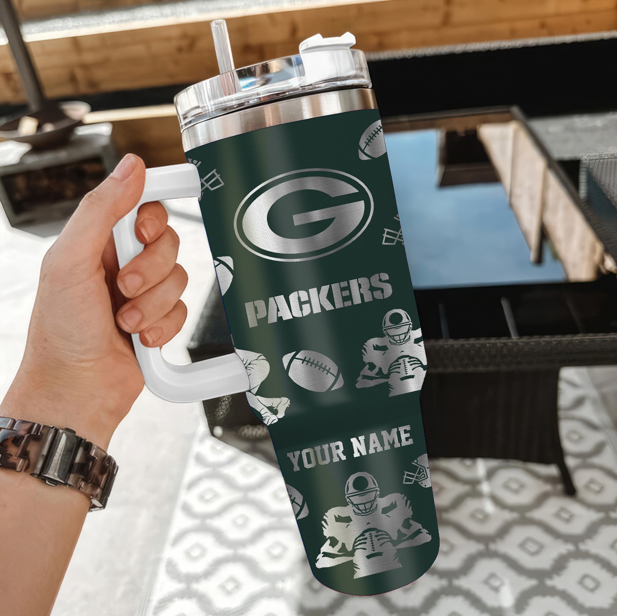 Green Bay Packers NFL Custom Stanley Cup 40 oz 30 oz Tumbler With Handle