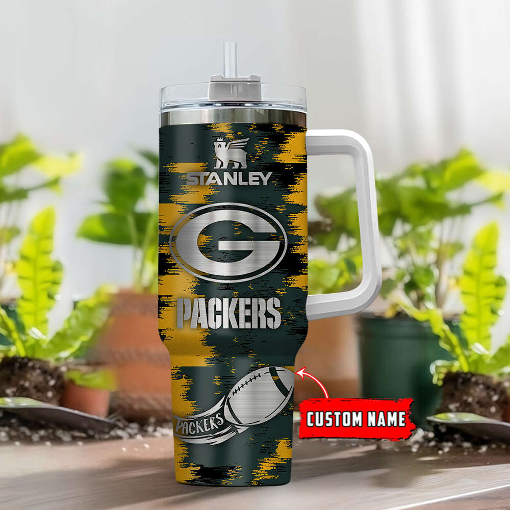 Green Bay Packers NFL Custom Stanley Cup 40 oz 30 oz Tumbler With Handle