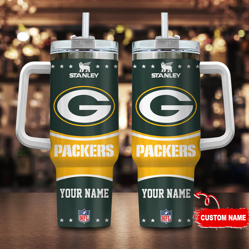 Green Bay Packers NFL Custom Stanley Cup 40 oz 30 oz Tumbler With Handle