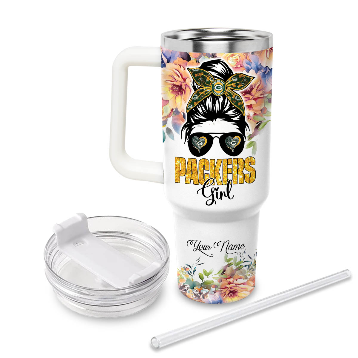 Green Bay Packers NFL Custom Stanley Cup 40 oz 30 oz Tumbler With Handle