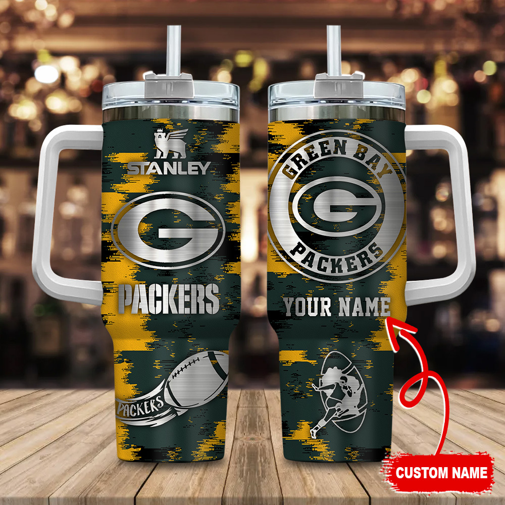 Green Bay Packers NFL Custom Stanley Cup 40 oz 30 oz Tumbler With Handle