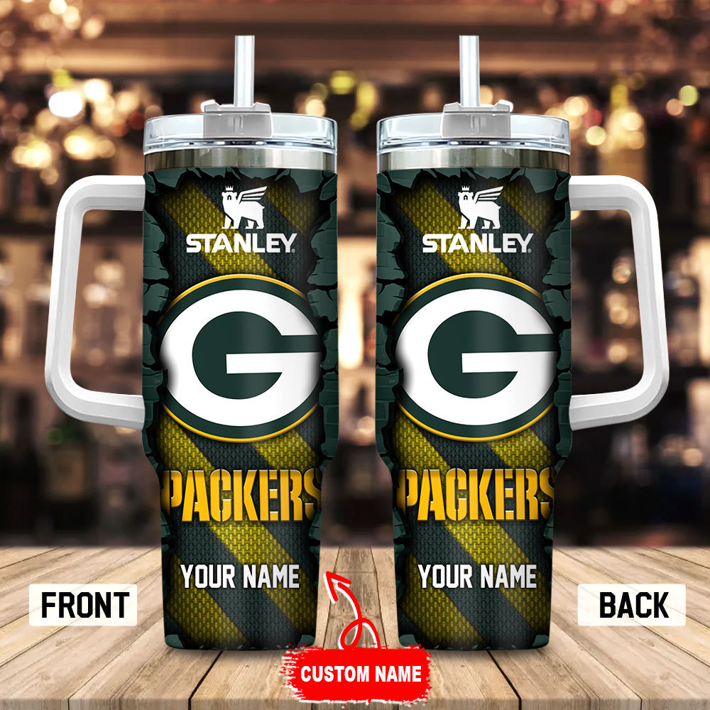 Green Bay Packers NFL Custom Stanley Cup 40 oz 30 oz Tumbler With Handle