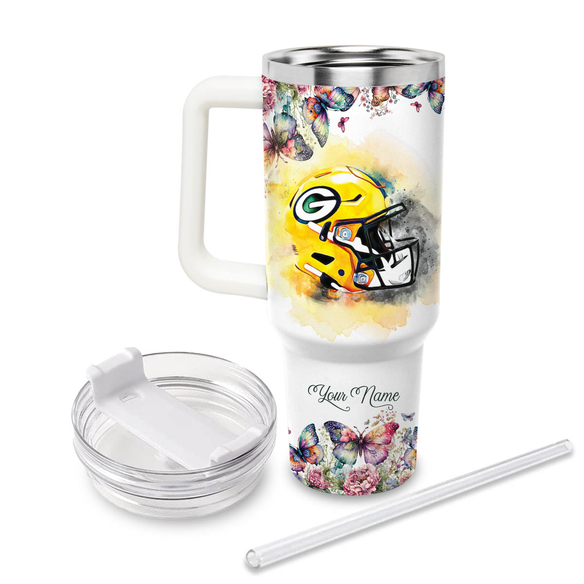 Green Bay Packers NFL Custom Stanley Cup 40 oz 30 oz Tumbler With Handle