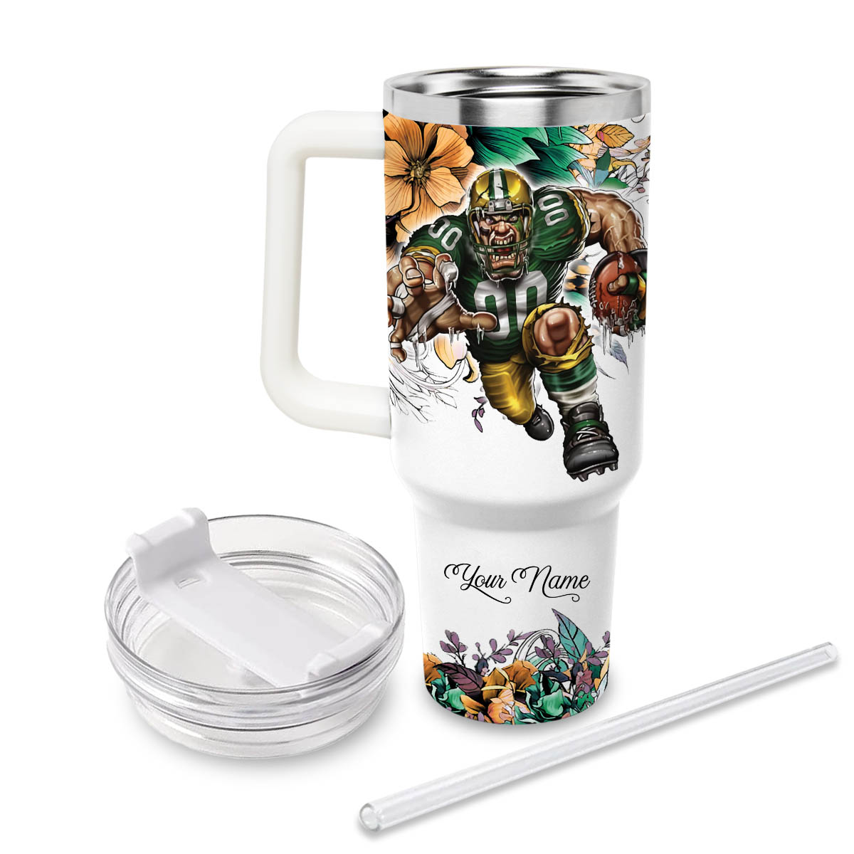 Green Bay Packers NFL Custom Stanley Cup 40 oz 30 oz Tumbler With Handle