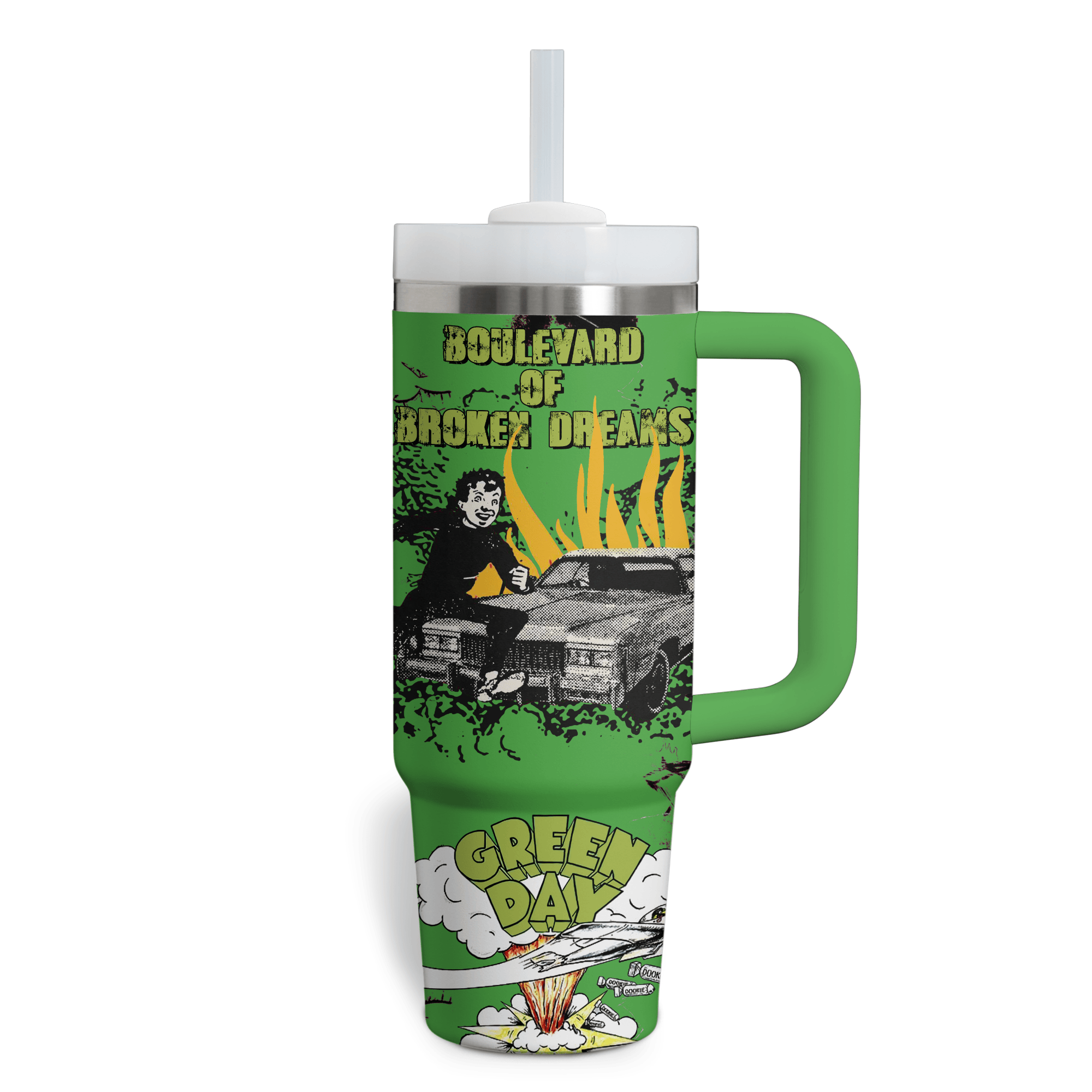 Green Day Music Custom Stanley Cup 40 oz 30 oz Tumbler With Handle
