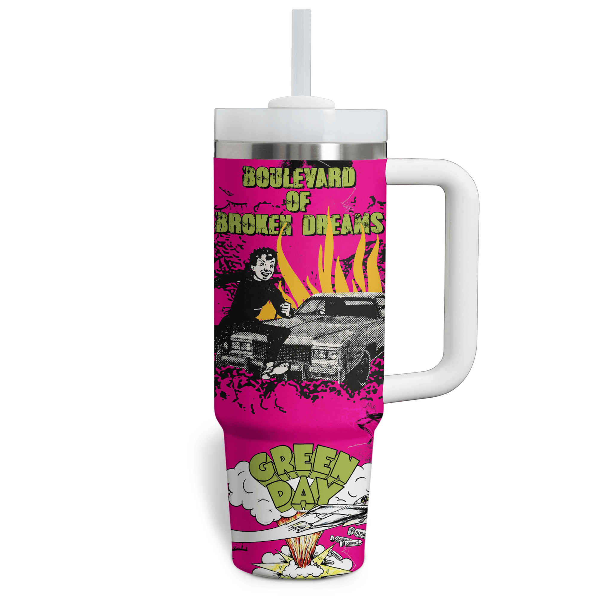 Green Day Music Custom Stanley Cup 40 oz 30 oz Tumbler With Handle