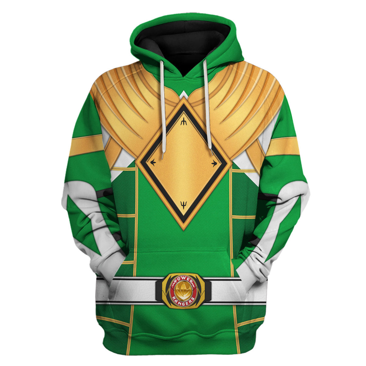 Green Ranger Dragon Shield Mighty Morphin Cosplay Hoodies Sweatshirt T-shirt Hawaiian - Stormmerch Exclusive