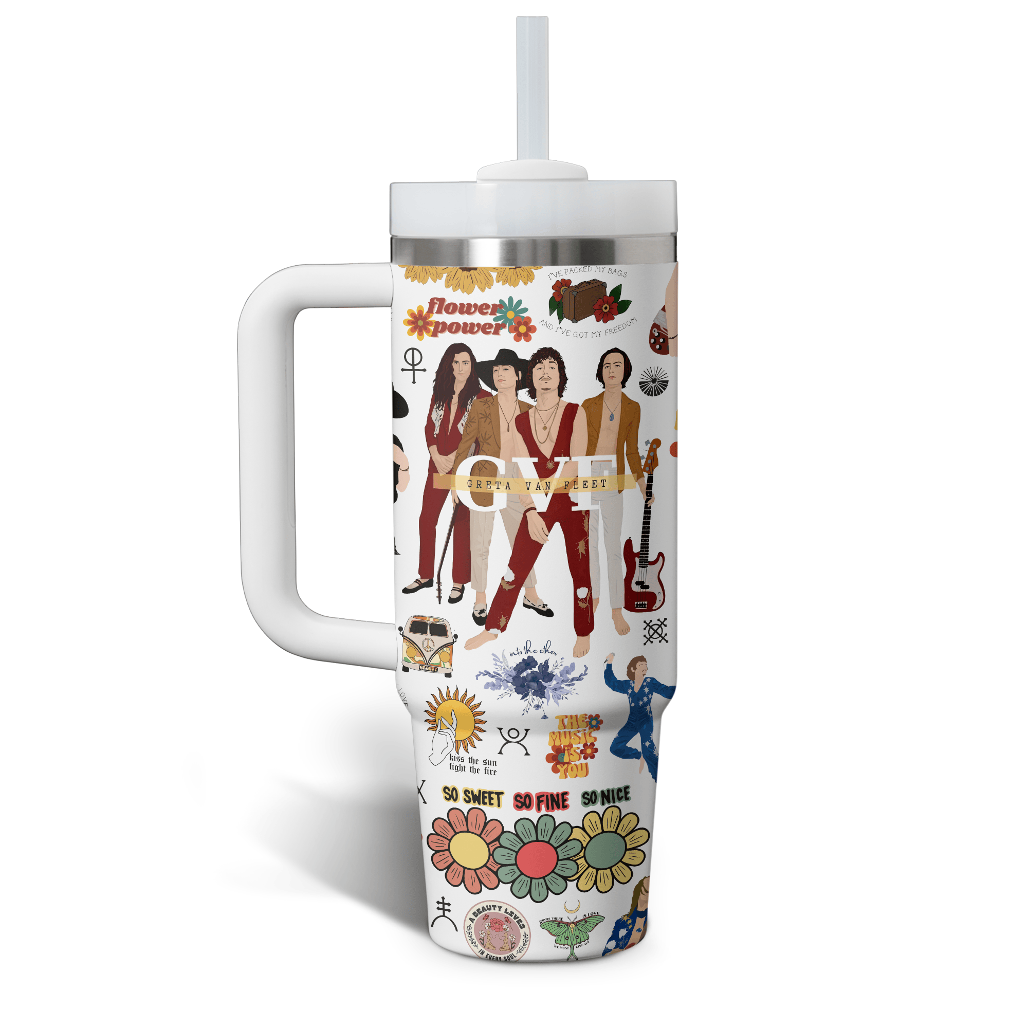Greta Van Fleet Music Custom Stanley Cup 40 oz 30 oz Tumbler With Handle
