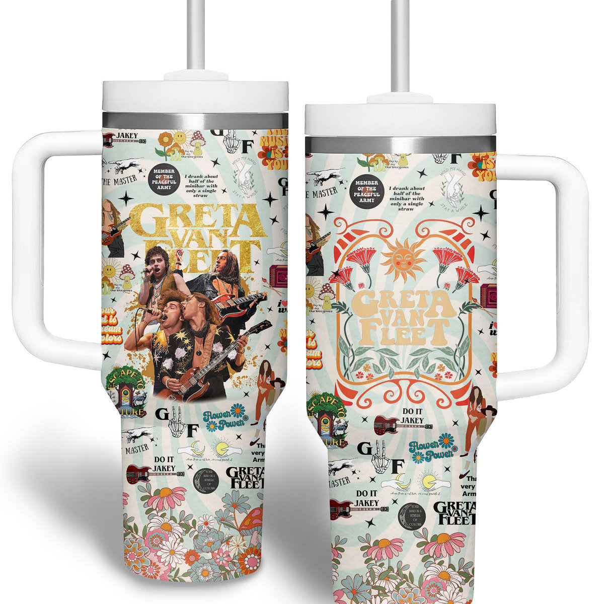 Greta Van Fleet Music Custom Stanley Cup 40 oz 30 oz Tumbler With Handle