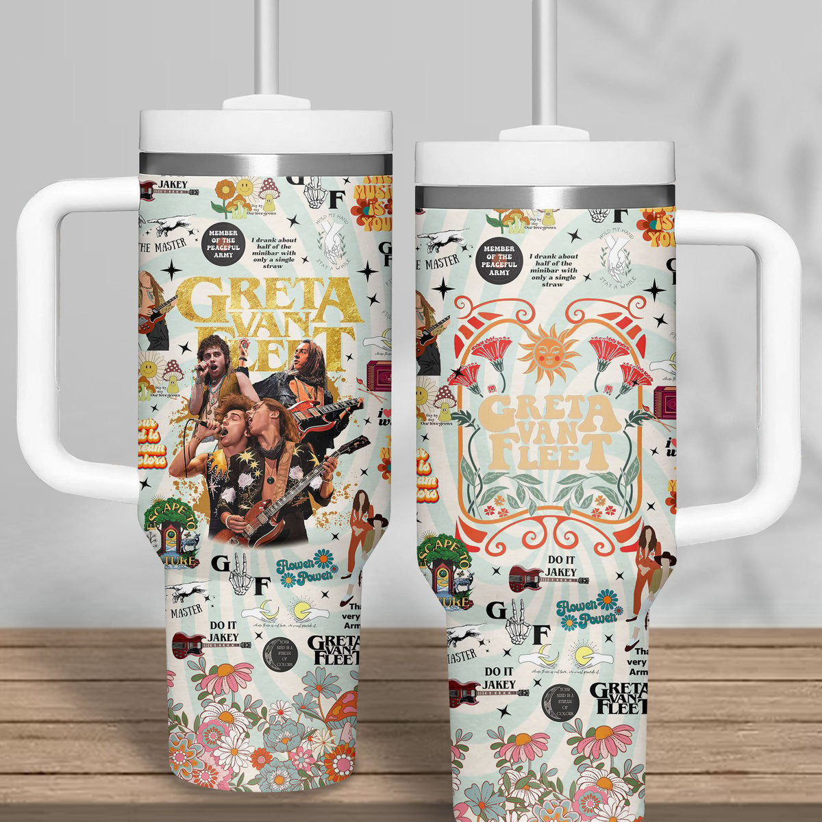 Greta Van Fleet Music Custom Stanley Cup 40 oz 30 oz Tumbler With Handle