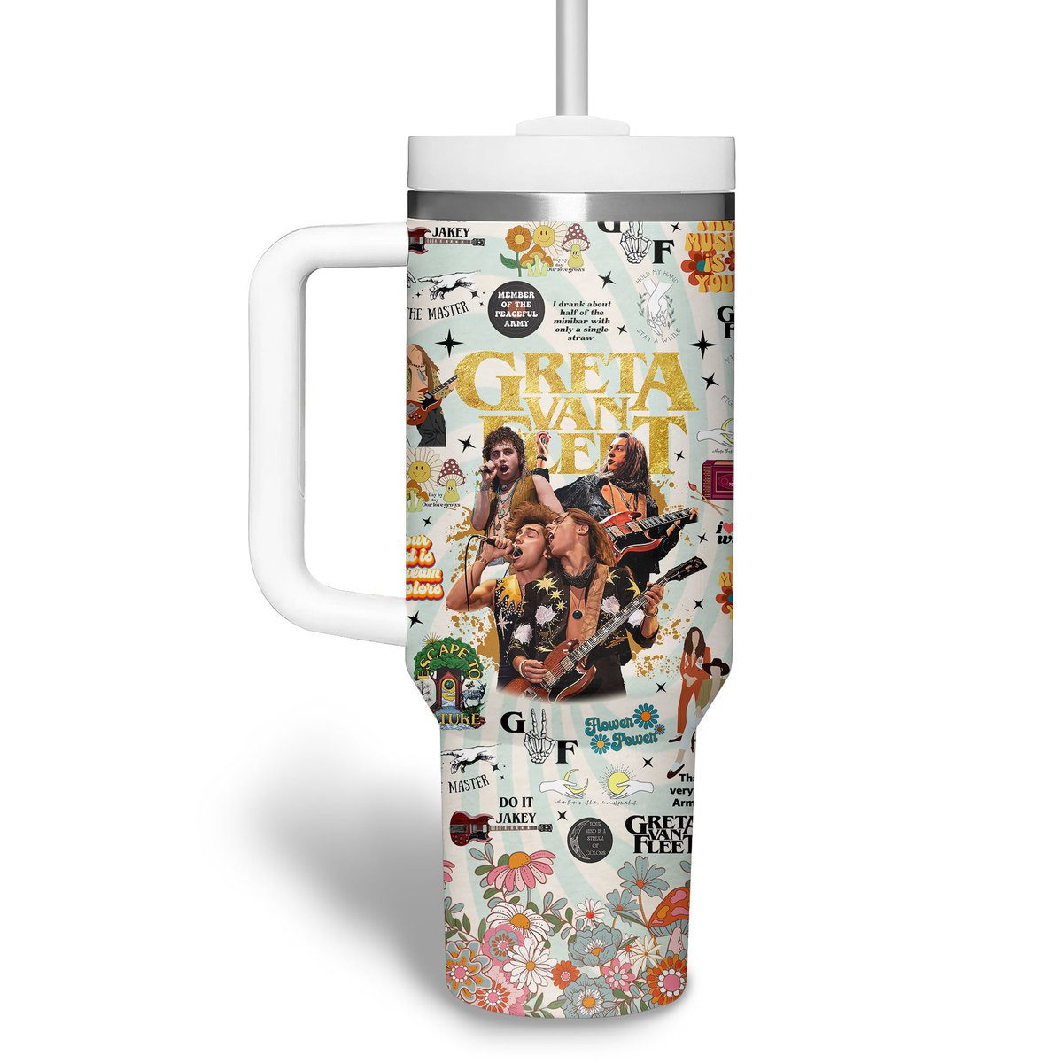 Greta Van Fleet Music Custom Stanley Cup 40 oz 30 oz Tumbler With Handle