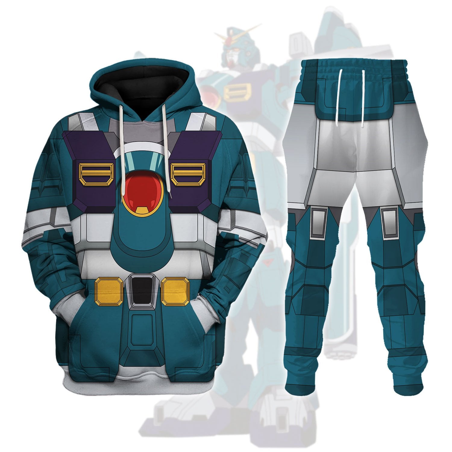 Gundam Leopard After War Gundam X Costume All Over Print Tracksuit Hoodie - Stormmerch Exclusive