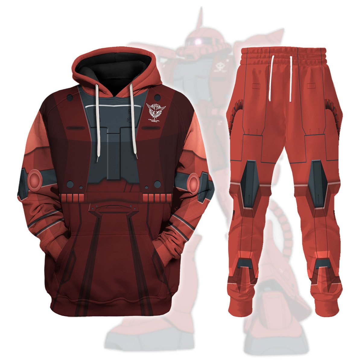 Gundam Robot Costume All Over Print Tracksuit Hoodie - Stormmerch Exclusive
