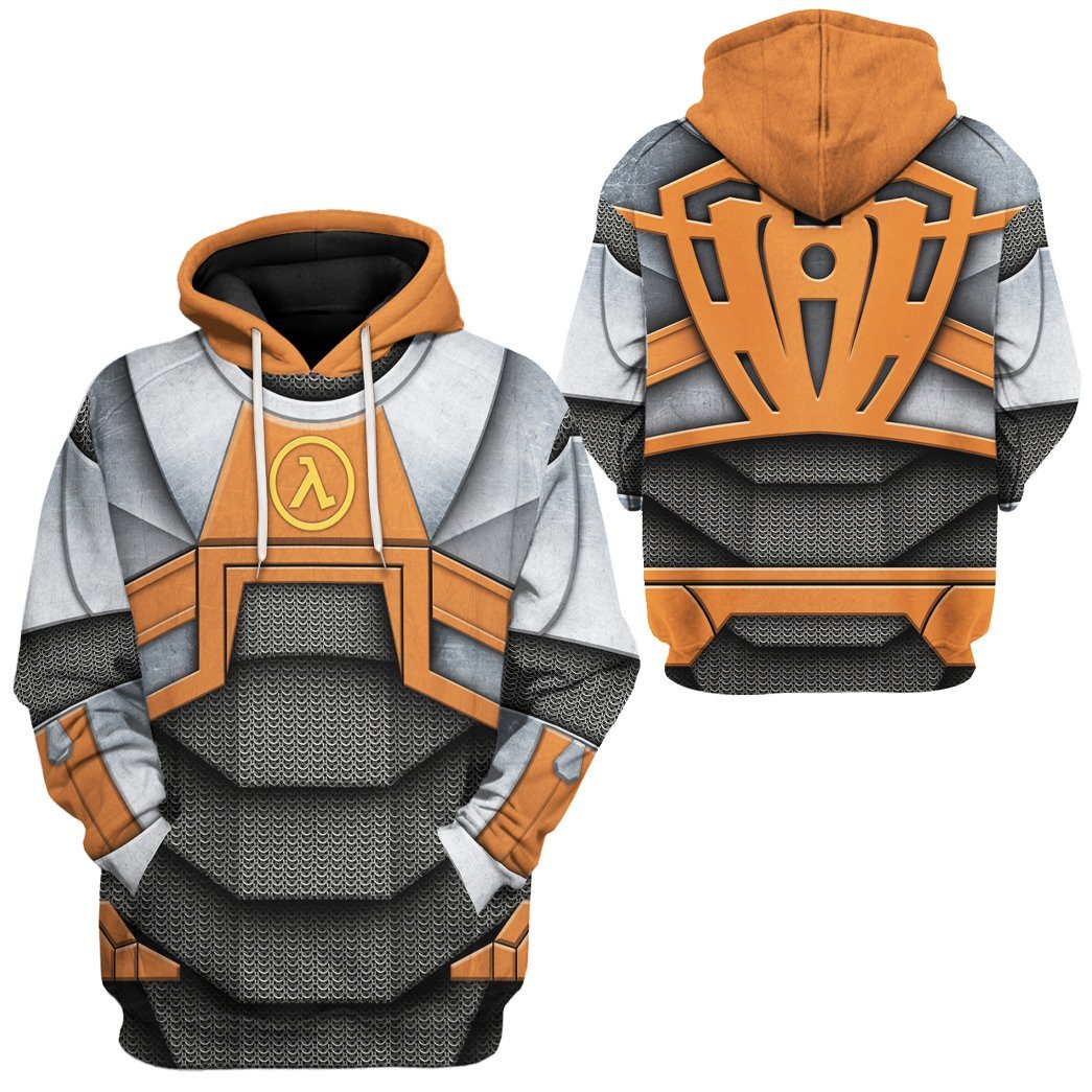 Half life Dr Gordon Freeman Costume Hoodie Sweatshirt T-Shirt Sweatpants Tracksuit - Stormmerch Exclusive
