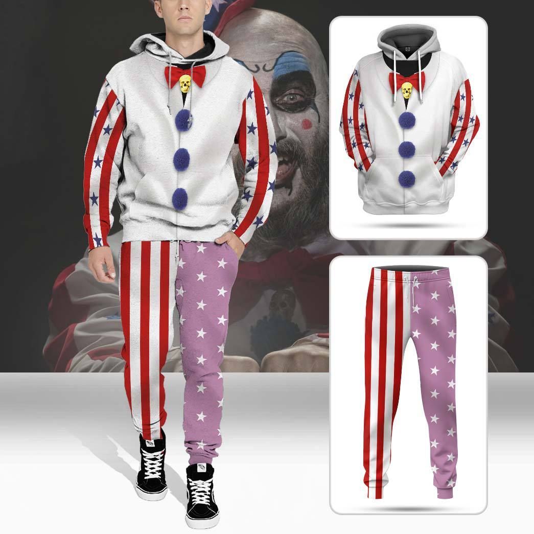 Halloween Captain Spaulding Costume Hoodie Sweatshirt T-Shirt Sweatpants Tracksuit - Stormmerch Exclusive