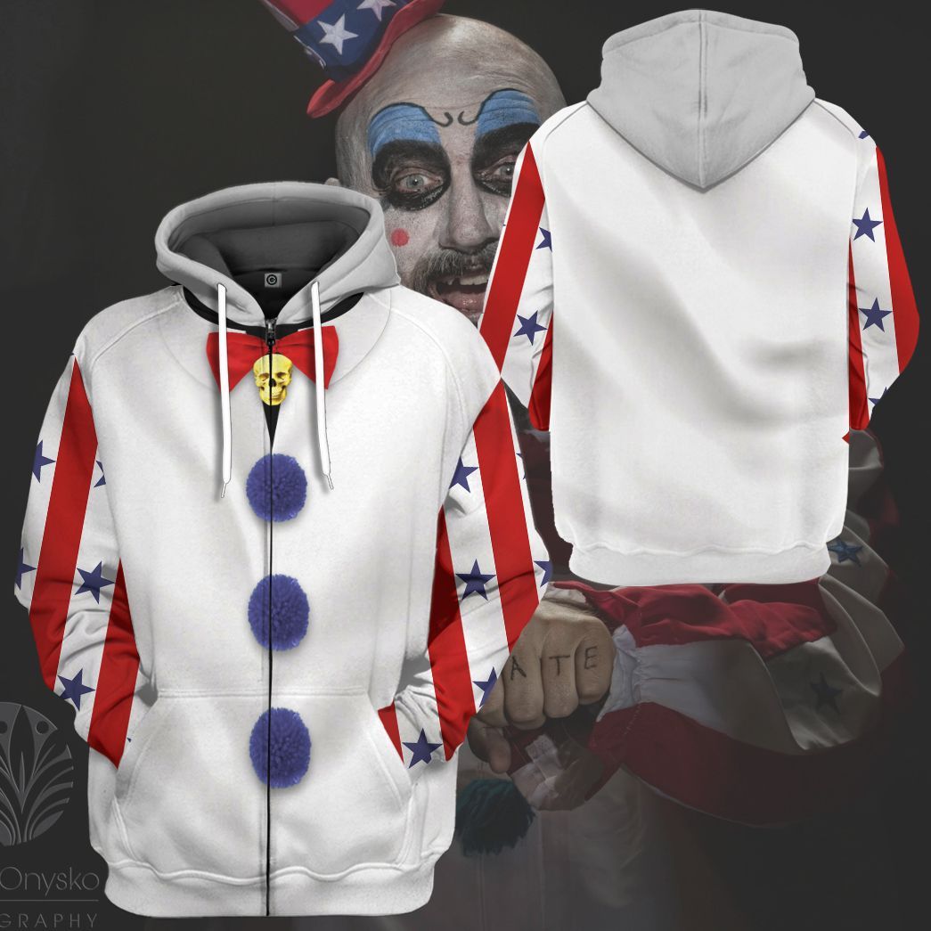 Halloween Captain Spaulding Costume Hoodie Sweatshirt T-Shirt Sweatpants Tracksuit - Stormmerch Exclusive