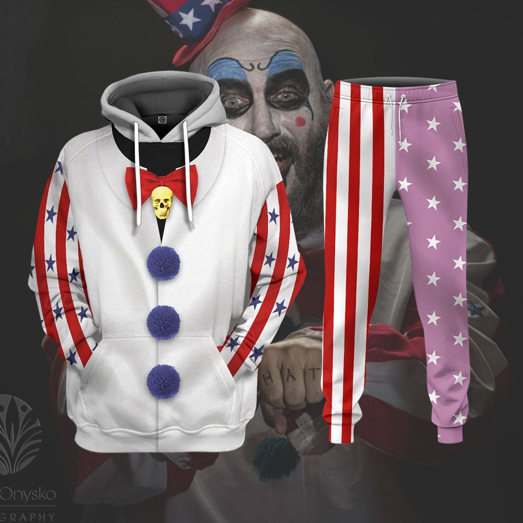 Halloween Captain Spaulding Costume Hoodie Sweatshirt T-Shirt Sweatpants Tracksuit - Stormmerch Exclusive